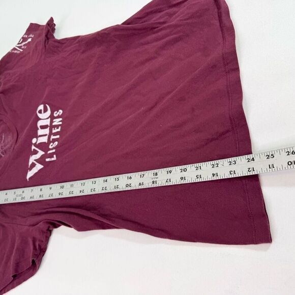 Grunt Style Tee Shirt Womens XXL Wine Listens Burgundy Crewneck Pullover - Picture 3 of 6